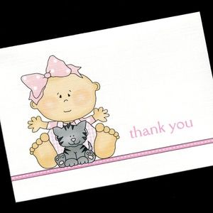 10 Thank You Cards for Baby Girl Shower Gifts